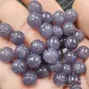Cuentas de Loto Morado Ahumado Cuentas Redondas Cuentas de Jade Cuentas de Calabaza Gris Ahumado Cuarzo Roca Jade Accesorios de Joyería Cuentas de Jade Hechas a Mano