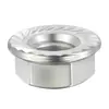 Porca Sextavada com Flange de Zinco Branco M3M4M5M6M8M10M20 Tampa de Parafuso Acolchoada Antiderrapante Porca de Travamento Antiderraxa