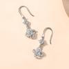 Aretes Largos Transfronterizos de Trébol de Cuatro Hojas de Plata Esterlina 925 con Diamantes para Mujer Aretes Largos Ins Aretes de Plata Amazon