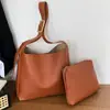 Bolsa bucket moderna com toque de luxo, bolsa de compras vintage de nicho, bolsa grande para o dia a dia, bolsa de ombro cruzado mãe e filha para mulheres