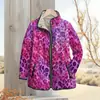 2025 Sitio Independiente TEMU Moda Femenina Abrigo de Algodón Acolchado Serie Estampado de Leopardo Estampado Digital Botón Abrigo de Algodón para Mujer