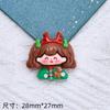 Accesorios de resina al por mayor pegamento crema diy horquilla agujero hebilla zapatos decoración de joyería caricatura linda Navidad niña