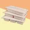 Caixa de Almoço Descartável Biodegradável com Amido de Milho em Tiras Longas, Caixa de Almoço Dielétrica Amiga do Ambiente, Caixa para Dumplings e Sushi