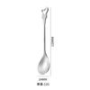 Colher de Café de Aço Inoxidável 304 Colher Criativa para Mexer Sobremesas Formato de Coração Rosa Trevo de Quatro Folhas Colher Exquisita Colher Ninho de Pássaro Presente