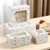 Caixa Personalizada para Cupcake Caixa para Cup Cake Tarteira Caixa com Janela Embalagem para Assar Caixa Transparente Pet Bandeja Inferior Espessada