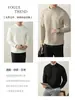 Camiseta de cuello medio alto de doble cara, peso pesado de 340 g, estilo japonés, grano fino, para hombre, elegante, casual de otoño e invierno, manga larga, color liso, sudadera