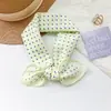 100% Algodón Diseño Coreano Cuadros Azules Cuadrado Pequeño Bufanda para Mujer Primavera Verano Versátil Combinación Camisa Decoración Bufanda Pequeña para Cuello Bufanda de Seda