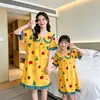 Bata de Noche de Verano para Niños Niñas Algodón Peinado Cuello de Princesa Niñas Ropa de Casa Pijamas para Bebés Niñas