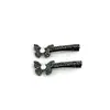Pasador BB para flequillo lateral, accesorio para el cabello, lazo completo de diamantes negros y grises hecho a mano original con bordes de perlas, dulce y genial, nicho