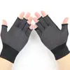Guantes finos de dos dedos para lluvia, equitación, pesca, antideslizantes, para llevar, mano de obra, conducción, pantalla táctil, medio dedo, para hombre y mujer, primavera, otoño e invierno, protección solar