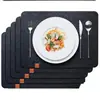Venta al por mayor de fábrica posavasos de fieltro nórdico color liso mantel cuadrado antideslizante base para taza de té mantel térmico base para tazón con logo