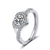 Douyin rápido Live Love anel feminino cheio de broca em forma de coração luxo criativo proposta de vida anel de diamante presente de dia dos namorados