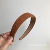 Tecido com Sensação de Textura Cor Lisa Faixa de Cabelo Retrô Estilo Preguiçoso Francês Batida Boa Headband Nostálgica Grampo de Cabelo Estilo Britânico