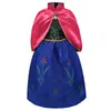 Vestido de Anna Elsa de Frozen Exportación Europea y Americana Ropa Infantil Vestido para Niñas Vestido de Festival para Niños