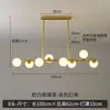 Luminária Pendente Molecular Nórdica para Restaurante Tendência Feijão Mágico Tira de Vidro Iluminação para Sala de Jantar Balcão de Bar Lâmpada de Personalidade para Designer