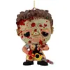 Decoraciones Creativas de Personajes de Películas de Terror de Halloween Calabaza Plana Acrílica Decoraciones Colgantes Colgante para Fiesta