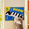 Placa arranhadora de sisal para gatos estilo musical da moda, protetor de parede resistente ao desgaste, teclado de disco de guitarra, acessório arranhador de parede para sala de estar