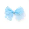 Pinza para el pelo de encaje de malla estilo coreano, con lazo, multicolor, de tela, lateral, accesorio versátil para el pelo de niños 3552