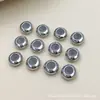 Contas de posicionamento de silicone banhadas a ouro 18k, contas de ábaco, contas de ajuste de colar, contas para pulseira DIY, contas espaçadoras, acessórios para joias