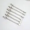 Cadena de Extensión de Acero Inoxidable para Broche de Collar, Pulida a un Acabado Blanco Brillante, Broche de Langosta que No se Desvanece, Cadena de Cola, Pulsera de Acero de Titanio, Broche de Perla