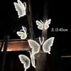 Forma de Mariposa Luz Dinámica 2025 Nueva Exterior Luminosa Soñadora Iluminación Led Mariposa de Cristal con Alas Móviles