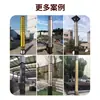 Postes de Iluminação de Paisagem Quadrados Alimentados por Energia Solar para Uso Externo com Luminárias Quadradas Esculpidas em Estilo Chinês para Projetos Imobiliários e Iluminação de Jardins, Personalizáveis