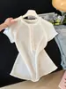 Camisa Básica de Manga Raglán Simple de Manga Corta para Mujer 2026 Verano Nuevo Estilo Casual Versátil Top de Punto