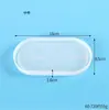 Molde de Silicone para Porta-Copos Oval de Resina de Cristal DIY Transfronteiriço Bandeja Porta-Copos de Chá Oval Armazenamento Fabricação