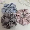 Goma para el pelo satinada texturizada multicolor de estilo coreano, versátil y moderna para ir al trabajo, adecuada para coletas sin dañar el cabello