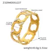 Pulseira Larga de Aço Inoxidável com Padrão de Favo de Mel Personalizado e Zircônia Incrustada, Banhada a Ouro 18K Real, Conjunto de Pulseiras Estilo Moda Europeia e Americana