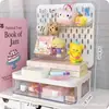 Caja de Almacenamiento Tipo Cajón de Rejilla de Nueve Cuadrados para Escritorio Sanrio Caja de Almacenamiento para Dormitorio Portalápices Caja de Almacenamiento Tipo Cajón para Dormitorio de Estudiantes