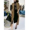 9720 Da Ai Mei Yuan 2025 Nueva Moda Caqui Gabardina Larga para Mujer Adelgazante Ropa Exterior Trendy