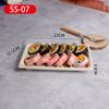 Caja desechable ecológica degradable para sushi de hot dog, empaque comercial para llevar, plato rectangular japonés para sushi, lonchera
