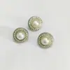 Botones Nuevos Estilo Chanel Inspirados en Metal, Pedrería y Perlas, Botones Redondos para Camisa, Cárdigan, Abrigo, Traje, Botones de Alta Gama Cosidos a Mano