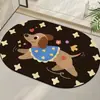 Tapete de Porta de Banheiro de Lama Diatomácea Desenho Animado Tapete de Secagem Rápida Banheiro Tapete Absorvente para Chão Banheiro Tapete Antiderrapante