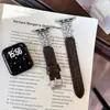Correa de Cuero con Perla y Circonita Estrella Adecuada para Apple Watch iWatch Décima Segunda Generación 11/10