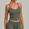 Camiseta de tirantes de yoga ajustada transfronteriza sin copas, sujetador deportivo de doble capa con cuello en V para correr, ejercicio y fitness tank top 5276