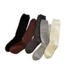 Calcetines de ternera blancos lechosos con borde de volantes para mujer, calcetines largos apilables de primavera y otoño con encaje hueco, calcetines altos JK sin costuras