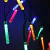 Fio de Luz Bolha LED Solar Transfronteiriço, Luzes Coloridas de Gelo, Caixa de Bateria Tira de Gelo Luzes Decorativas, Fio de Luz de Atmosfera para Jardim