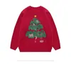 Marca Direta da Fábrica Estilo Americano Inverno 2026 Novo Traseiro Árvore de Natal Tricô Masculino Casal Roupa Casual Lã
