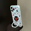 Pulsera linda de pingüino, adecuada para funda de teléfono Apple 18pm, soporte giratorio iPhone 16, 17 silicona, 15 ventana grande