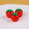 Simulação luminosa tamanho pequeno frutas micro-visualização enfeites maçã caqui acessórios para o cabelo cabelo corda resina diy acessórios decorações