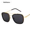 Óculos de Sol Metal Aro Grande Feminino Jamie 3157 Estilo Estrela Óculos de Sol de Moda Óculos de Sol com Ponte Dupla Masculino para Dirigir