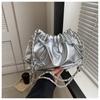 Saco de grande capacidade feminino 2024 novo simples all-match Chain Shoulder Bag Textive Bucket Class Commuter Tote Bag