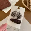 Pinza para el pelo geométrica de punto estilo coreano inspirada en Chanel, pinza para el pelo versátil, accesorio para el pelo de chica retro, pinza para el pelo, flequillo, pinza lateral