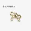 Botón Metálico Dorado Hueco Tridimensional de Lazo Botón para Abrigo Chaqueta Cárdigan Botón Decorativo para Vestido de Mujer