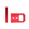 Fábrica Transfronteriza Más Vendido Gancho de Remolque de Aleación de Aluminio Rojo Accesorios para Remolque Todoterreno Gancho de Remolque de Aleación de Aluminio