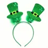 Nueva Diadema de Trébol para Festival Irlandés St. Sombrero Verde de San Patricio Diadema con Lazo Accesorios para el Cabello para Mujeres