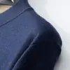 Suéter de Lana para Hombre Otoño e Invierno 2025 Lavable a Máquina Imitación Fina 100% Lana Cuello Medio para Hombre Suéter de Alta Lujo Amigable con la Piel