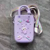 Monedero de silicona con forma de cueva cuadrada para niños, bolso cruzado para caminar, divertido y bonito bolso de silicona para cambio.